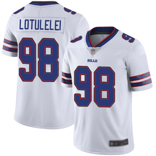 Men Buffalo Bills 98 Star Lotulelei White Vapor Untouchable Limited Player NFL Jersey